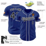 Baseball Authentic Custom Blau Purpur-Weiß Jersey Pulver