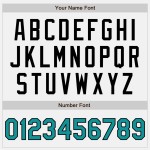 Benutzerdefinierte Marineblau Neon Baseball Weiß Nadelstreifen Grün Authentic Jersey